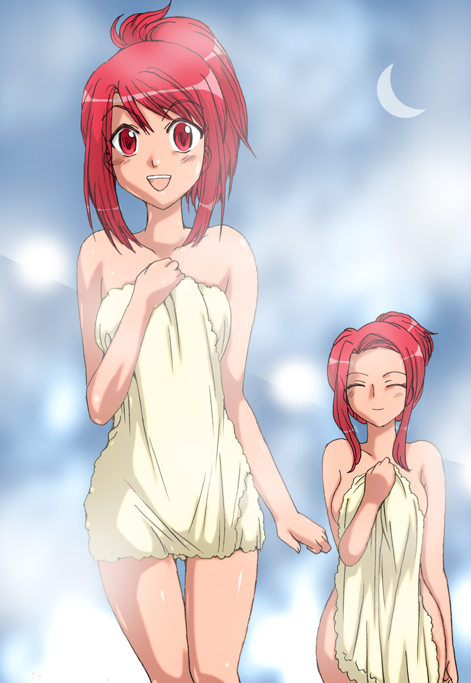 [Ribons Nights (Kyouno Aki)] Konyoku de echhi na hahako to souguu! Zenpen image number 1