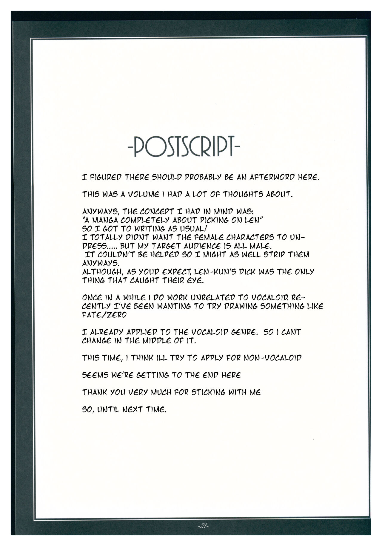 (C81) [Yuusha-sama Go-ikkou (Nemigi Tsukasa)] TICK☆TACK (VOCALOID) imagen número 21