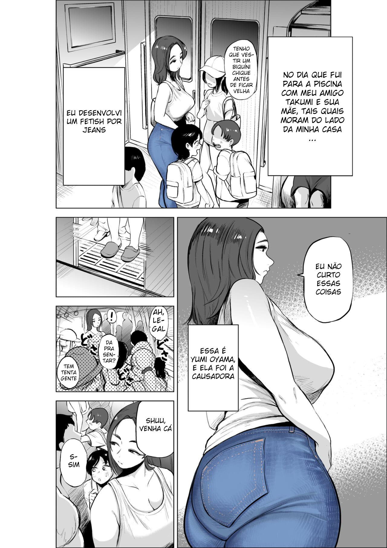 [takaya (Fukuhara Takaya)] Jeans wa Iteru Kowakute Nigate dakedo Megutai na Tomodachi no Okaa-san [Portuguese-BR] [Mundo Hentai] Bildnummer 2