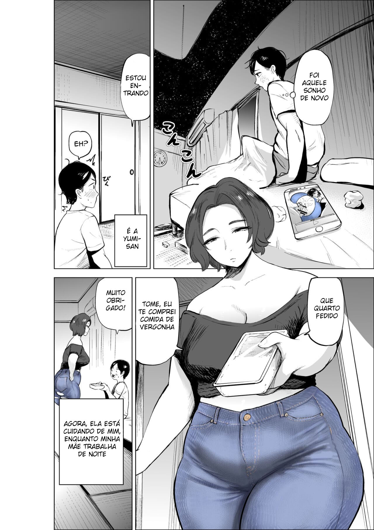 [takaya (Fukuhara Takaya)] Jeans wa Iteru Kowakute Nigate dakedo Megutai na Tomodachi no Okaa-san [Portuguese-BR] [Mundo Hentai] Bildnummer 6