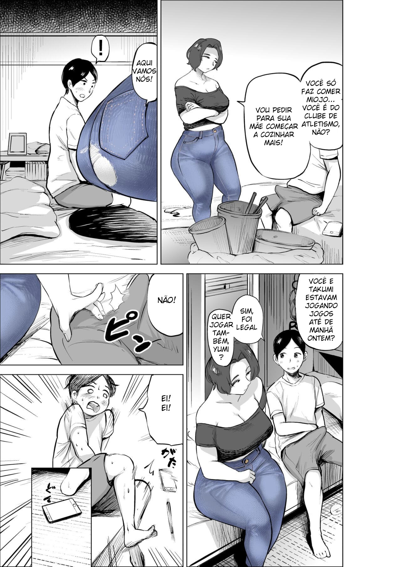 [takaya (Fukuhara Takaya)] Jeans wa Iteru Kowakute Nigate dakedo Megutai na Tomodachi no Okaa-san [Portuguese-BR] [Mundo Hentai] Bildnummer 7