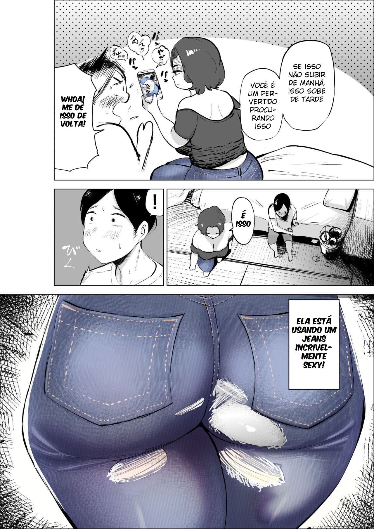 [takaya (Fukuhara Takaya)] Jeans wa Iteru Kowakute Nigate dakedo Megutai na Tomodachi no Okaa-san [Portuguese-BR] [Mundo Hentai] Bildnummer 8