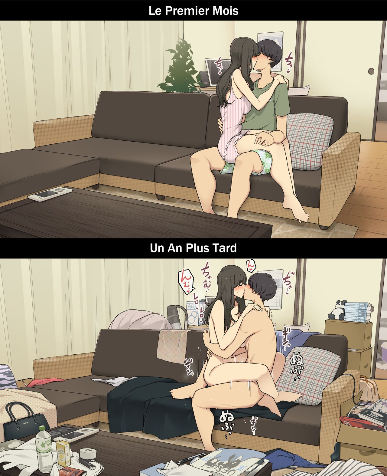 [Wakamatsu] A Day in the Life of a Couple: Their First Month Living Together vs. One Year Later | Une journée dans la vie d'un couple : Premier mois vs un an plus tard [French] [Histoire d'Hentai] 16eme image