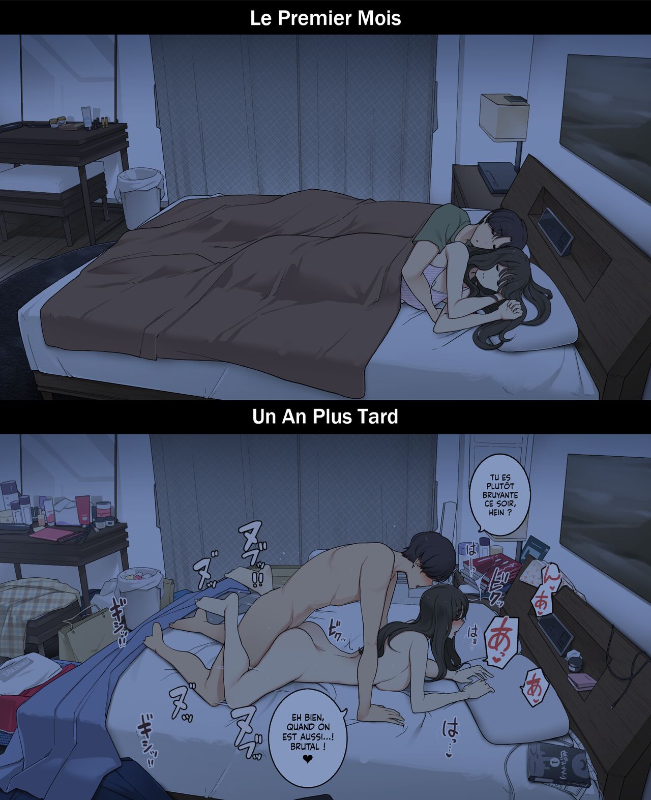 [Wakamatsu] A Day in the Life of a Couple: Their First Month Living Together vs. One Year Later | Une journée dans la vie d'un couple : Premier mois vs un an plus tard [French] [Histoire d'Hentai] 23eme image