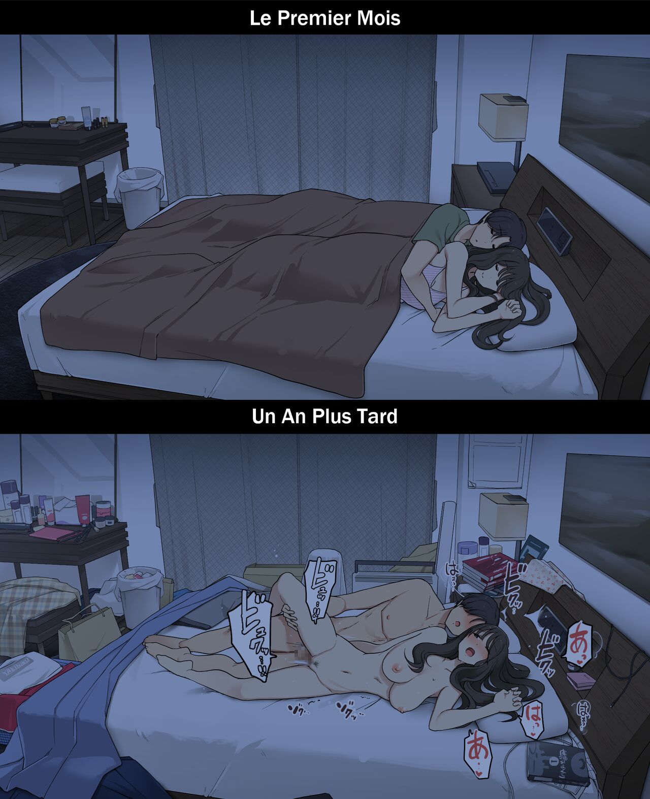 [Wakamatsu] A Day in the Life of a Couple: Their First Month Living Together vs. One Year Later | Une journée dans la vie d'un couple : Premier mois vs un an plus tard [French] [Histoire d'Hentai] 25eme image