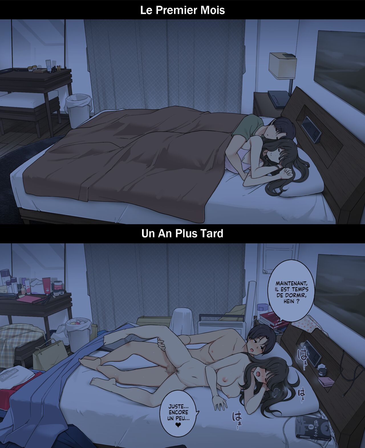 [Wakamatsu] A Day in the Life of a Couple: Their First Month Living Together vs. One Year Later | Une journée dans la vie d'un couple : Premier mois vs un an plus tard [French] [Histoire d'Hentai] 26eme image