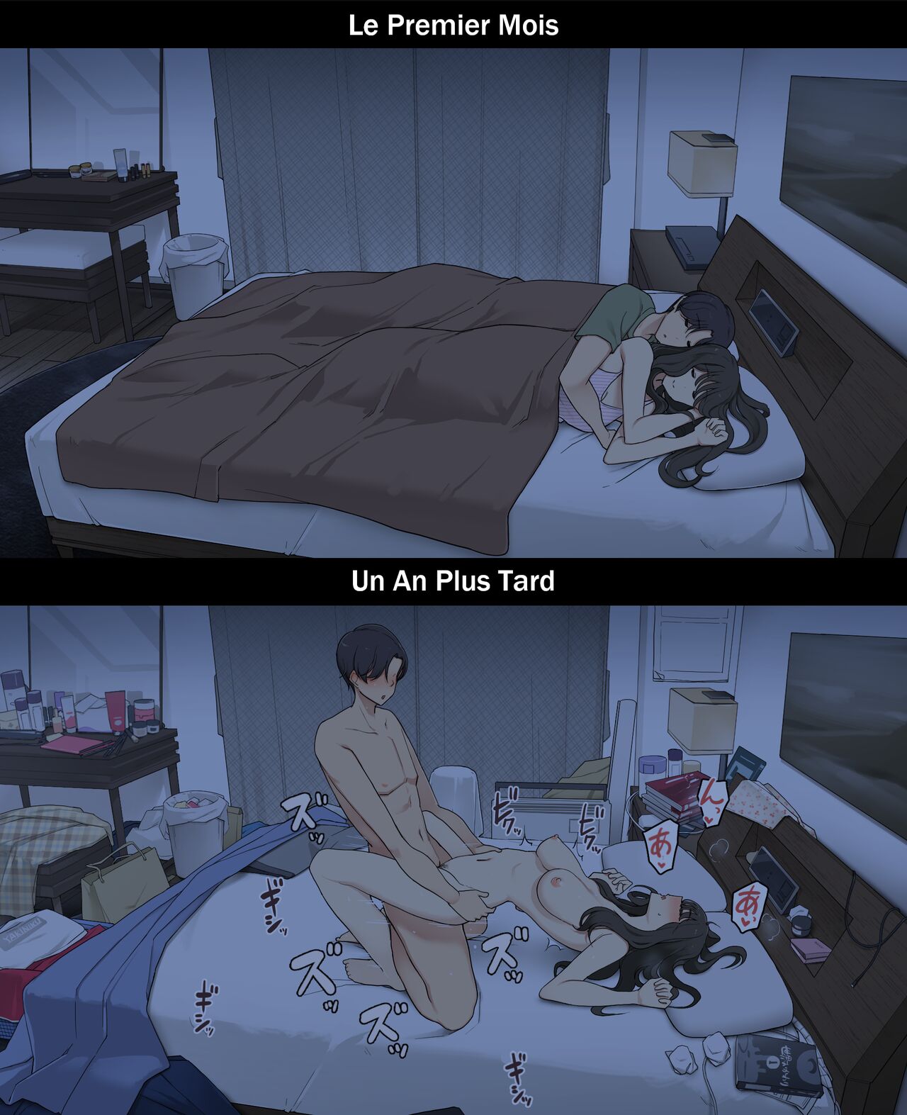 [Wakamatsu] A Day in the Life of a Couple: Their First Month Living Together vs. One Year Later | Une journée dans la vie d'un couple : Premier mois vs un an plus tard [French] [Histoire d'Hentai] 27eme image