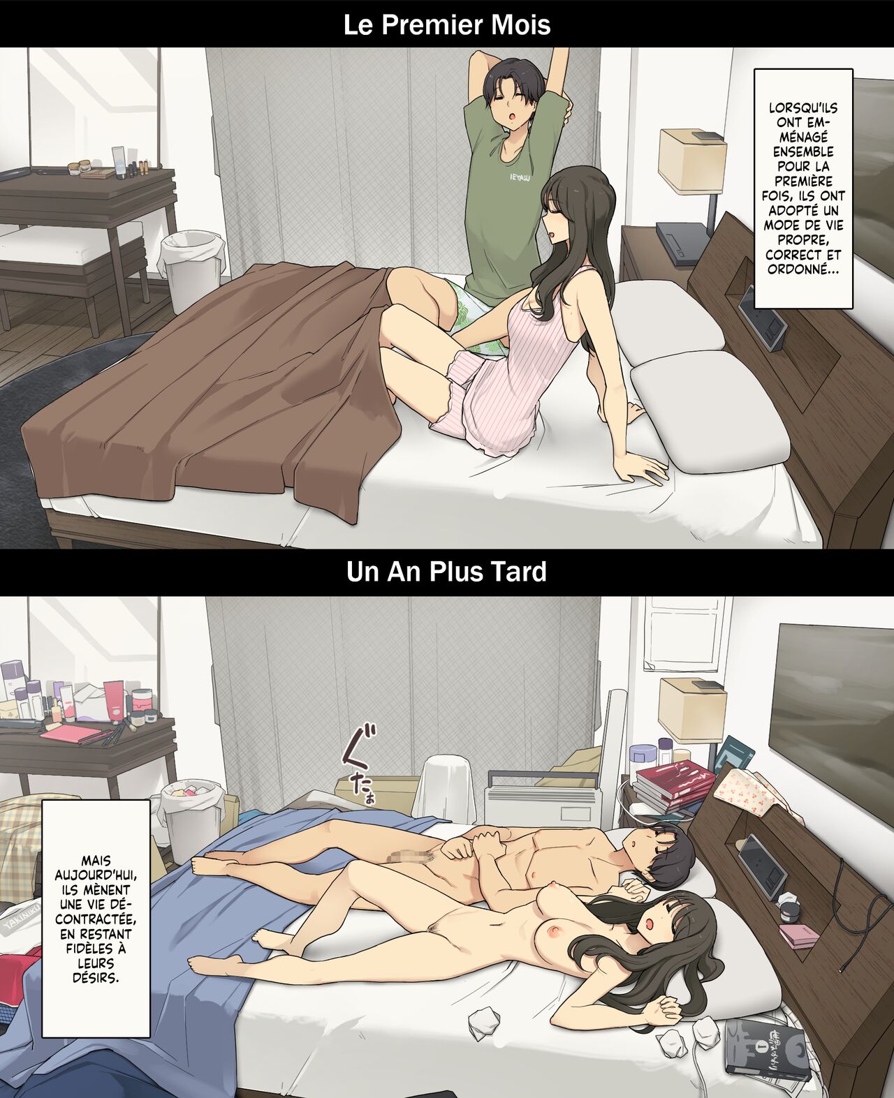 [Wakamatsu] A Day in the Life of a Couple: Their First Month Living Together vs. One Year Later | Une journée dans la vie d'un couple : Premier mois vs un an plus tard [French] [Histoire d'Hentai] 29eme image