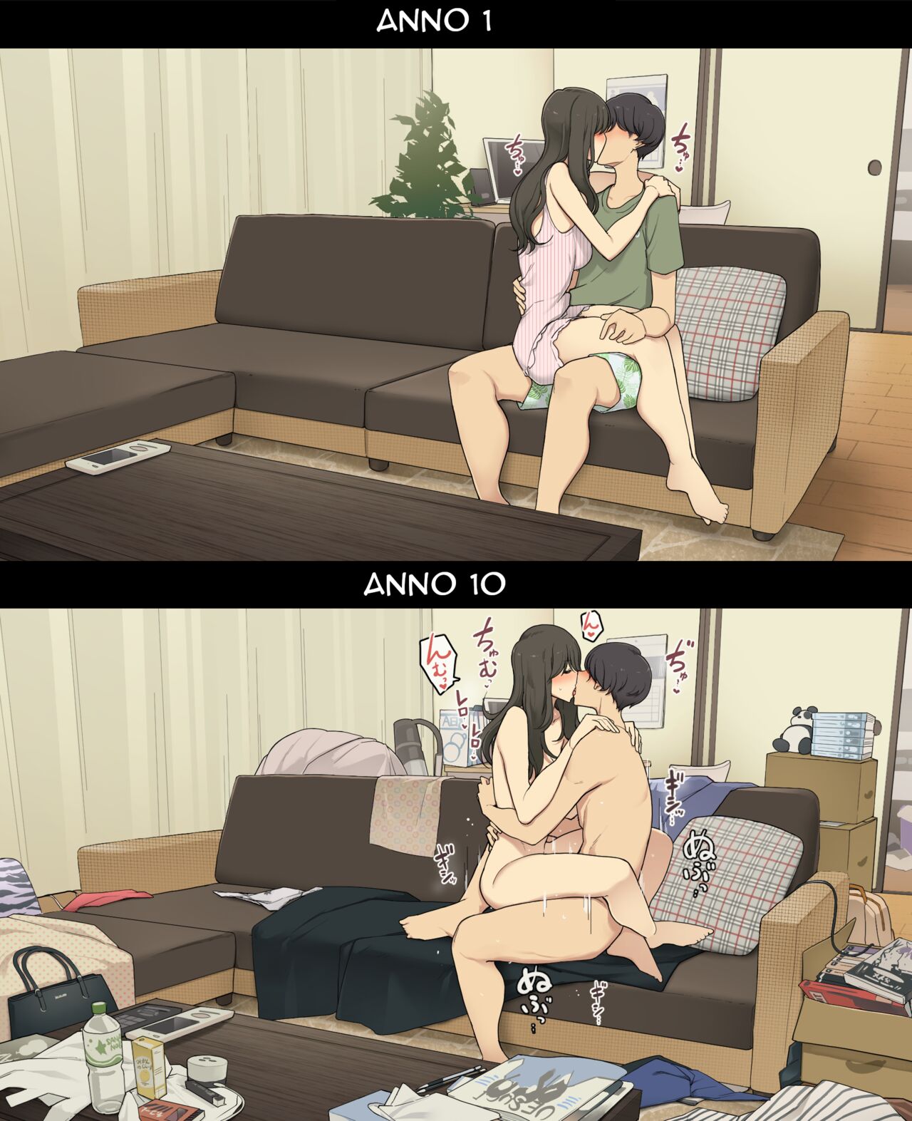 [Wakamatsu] Dousei Seikatsu Ikkagetsume to Ichinen Ato, Asaokite kara Shuushin made no Hikaku [Italian] [Rw] imagen número 10