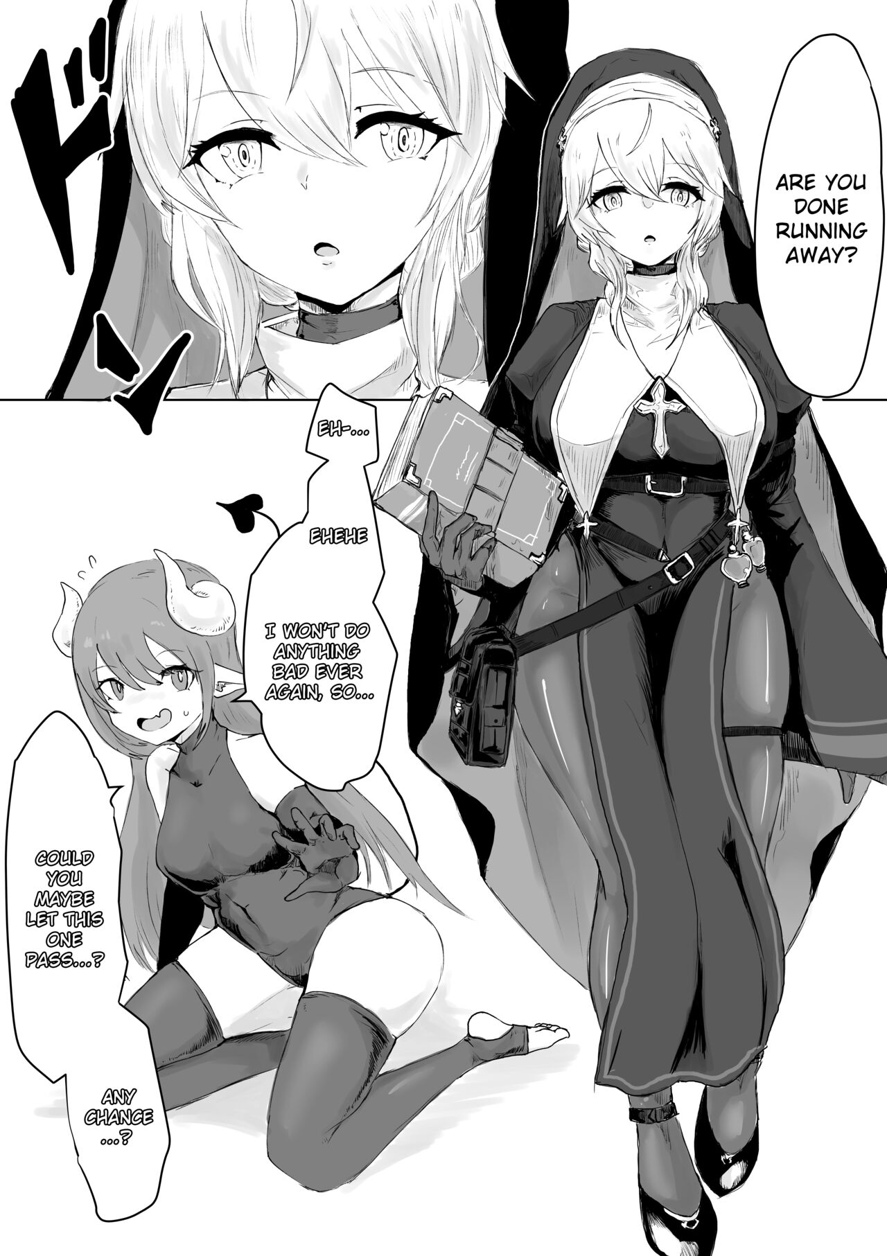 [Umebatake (Dendou Monaka)] Exorcist no Haiboku Succubus to Futanari Hen | Exorcist's Defeat ~ Futanari x Succubus Story ~ [English] [ChoriScans] Bildnummer 4