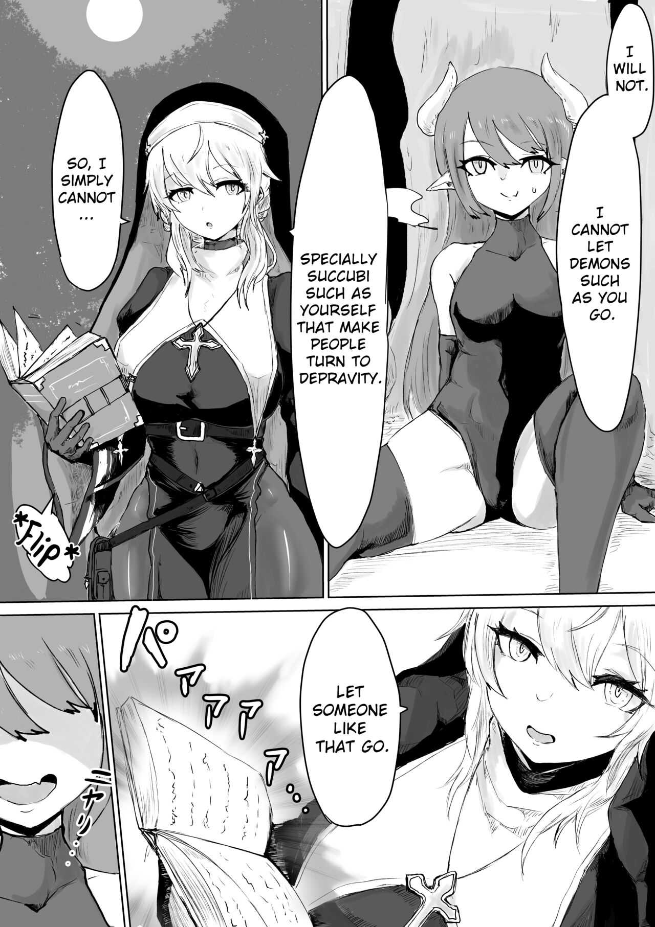 [Umebatake (Dendou Monaka)] Exorcist no Haiboku Succubus to Futanari Hen | Exorcist's Defeat ~ Futanari x Succubus Story ~ [English] [ChoriScans] Bildnummer 5