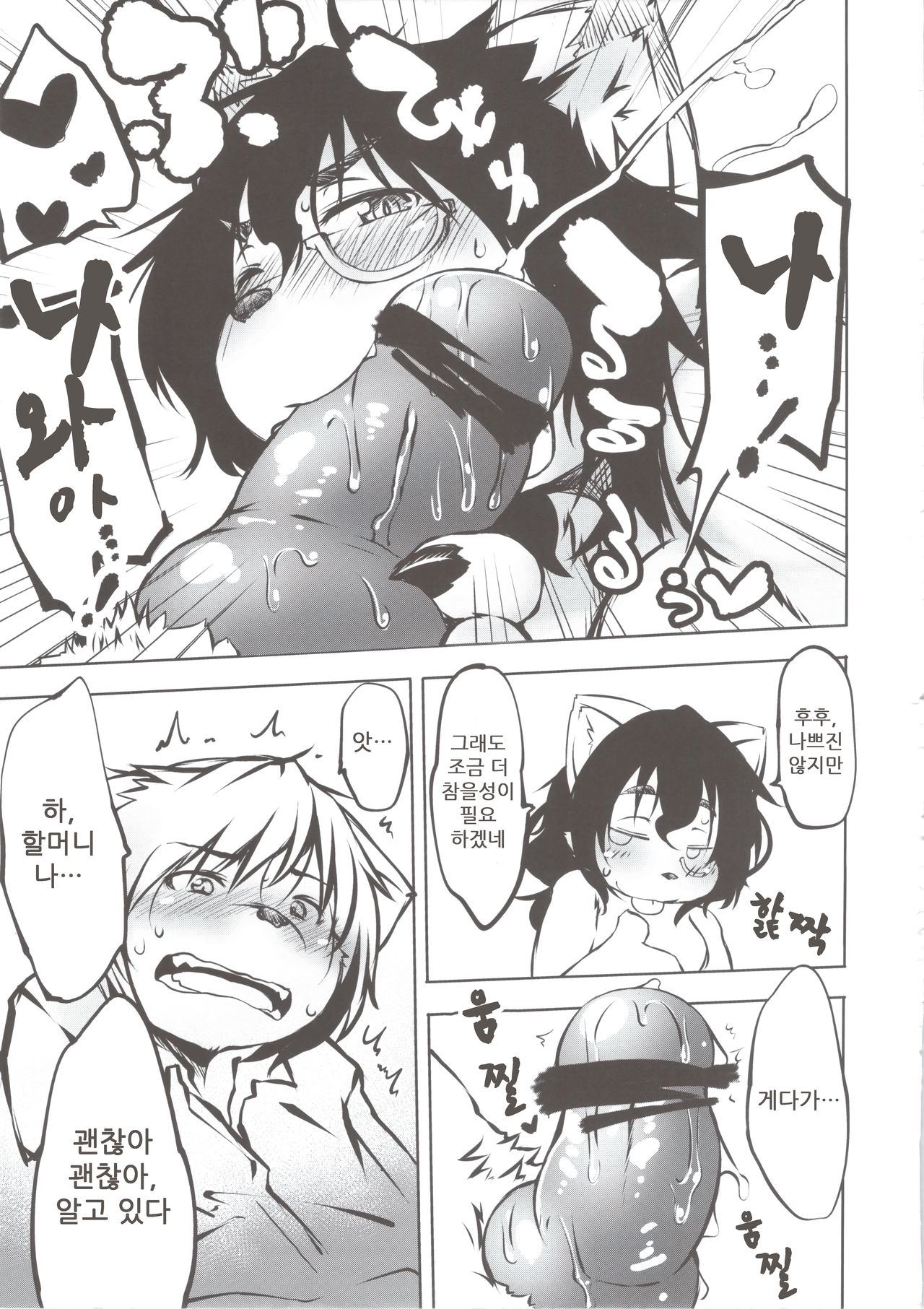 (C84) [Rairaku Jinja (Koishi Chikasa)] Tanuki no Obaa-chan to Issho | 너구리 할머니와 함께 [Korean] 【나나치 저장소】 image number 13