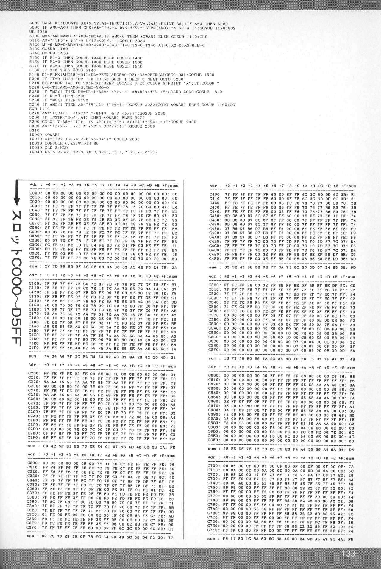 [Tokuma communications] PASOCOM GAME Bishōjo Pasocom Book (1987) [Planning office 102] 图片编号 137