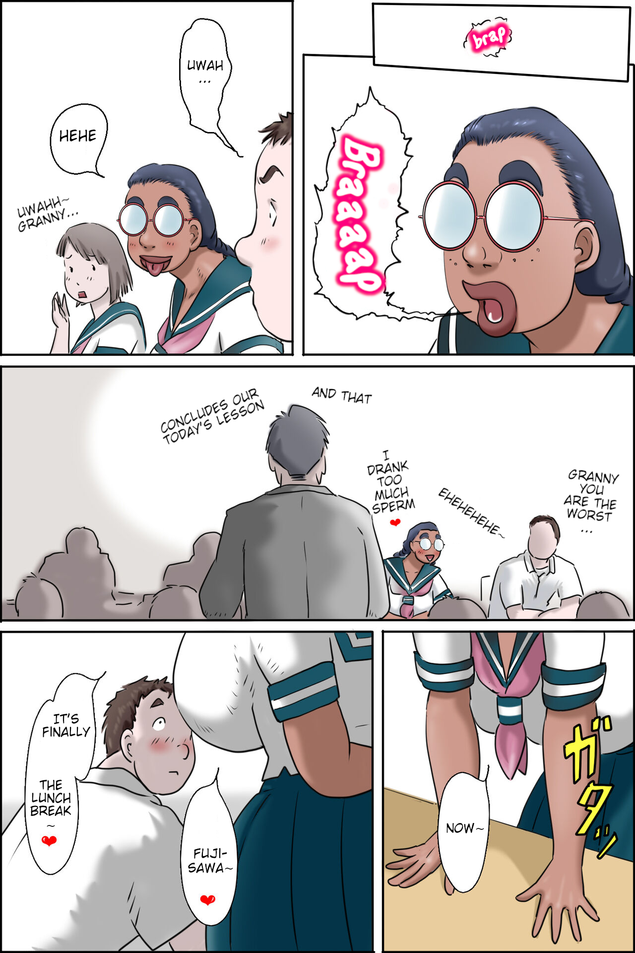 [Zenmai Kourogi] Tokunou Oba-chan Joshi -Kounai Seikou Hen- | Granny Girl -Sex At School 2- [English] [Poranya] 图片编号 2