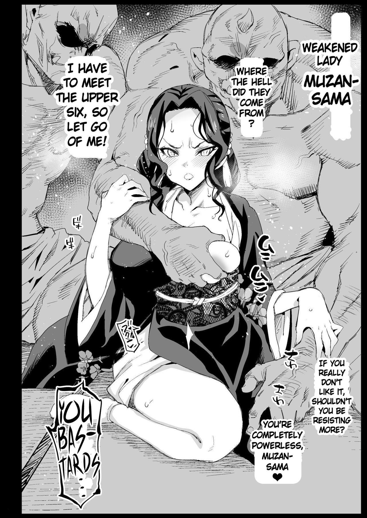 [Eromazun (Ma-kurou)] RAPE OF DEMON SLAYER 4 | Making a Mess of Lady Muzan-sama (Kimetsu no Yaiba) [English] numero di immagine  32