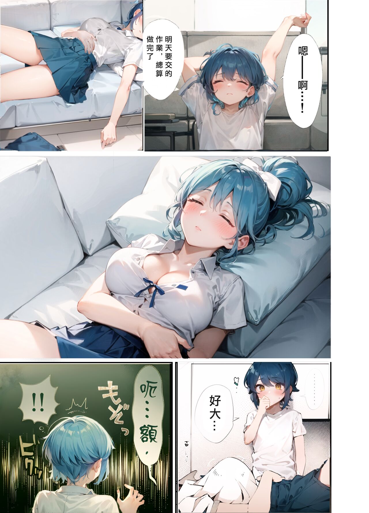 [blue lung] Uchi no Aneki wa Kyokon desu | 我的巨根姐姐 [Chinese] [愛愛漢化][AI上色] 8eme image