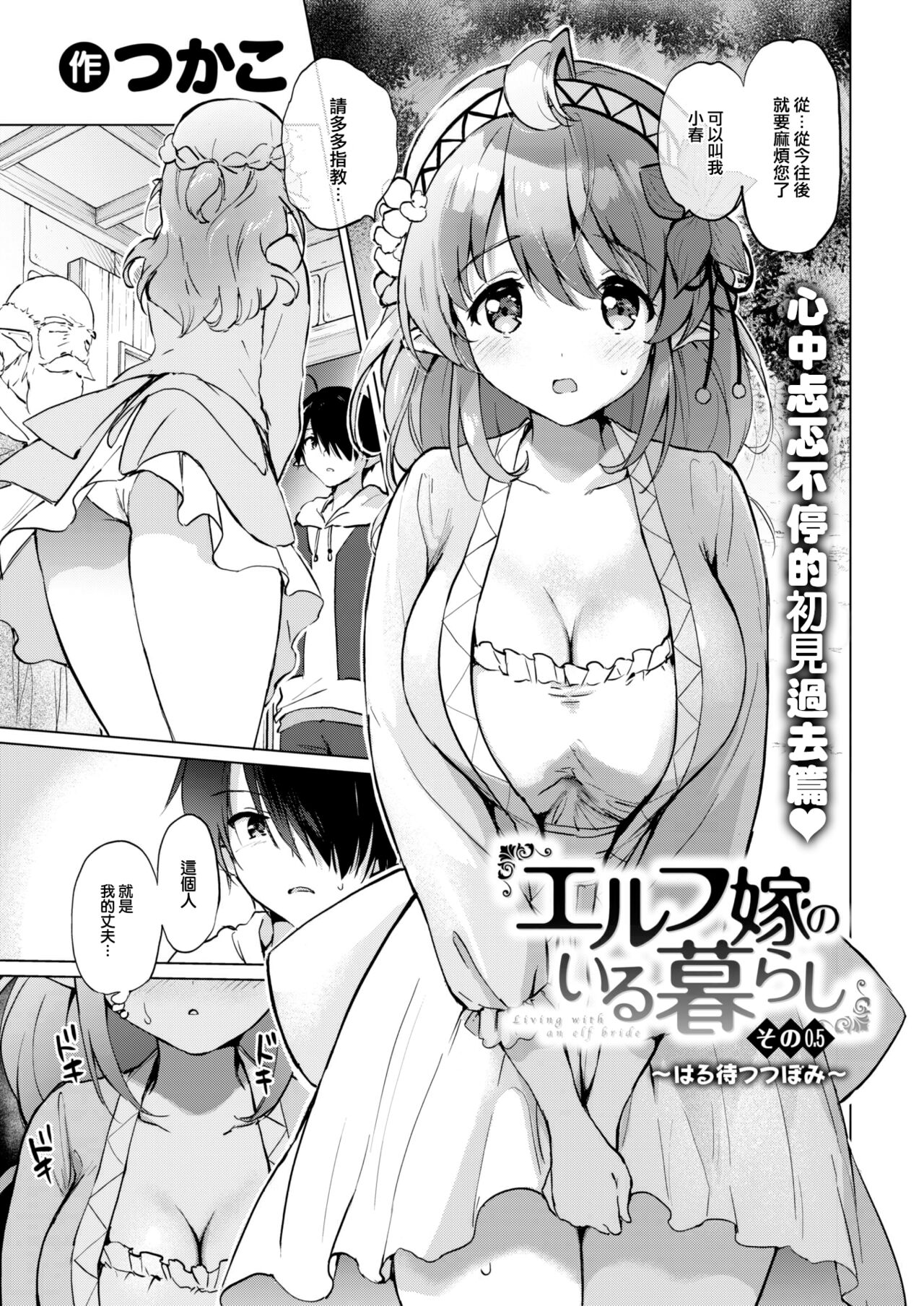 [Tsukako] Elf yome no iru kurashi Sono 0.5 ~ Haru matsu tsubomi ~ (COMIC Kairakuten BEAST 2023-07) [Chinese] [大鸟可不敢乱转汉化] [Digital] numero di immagine  3