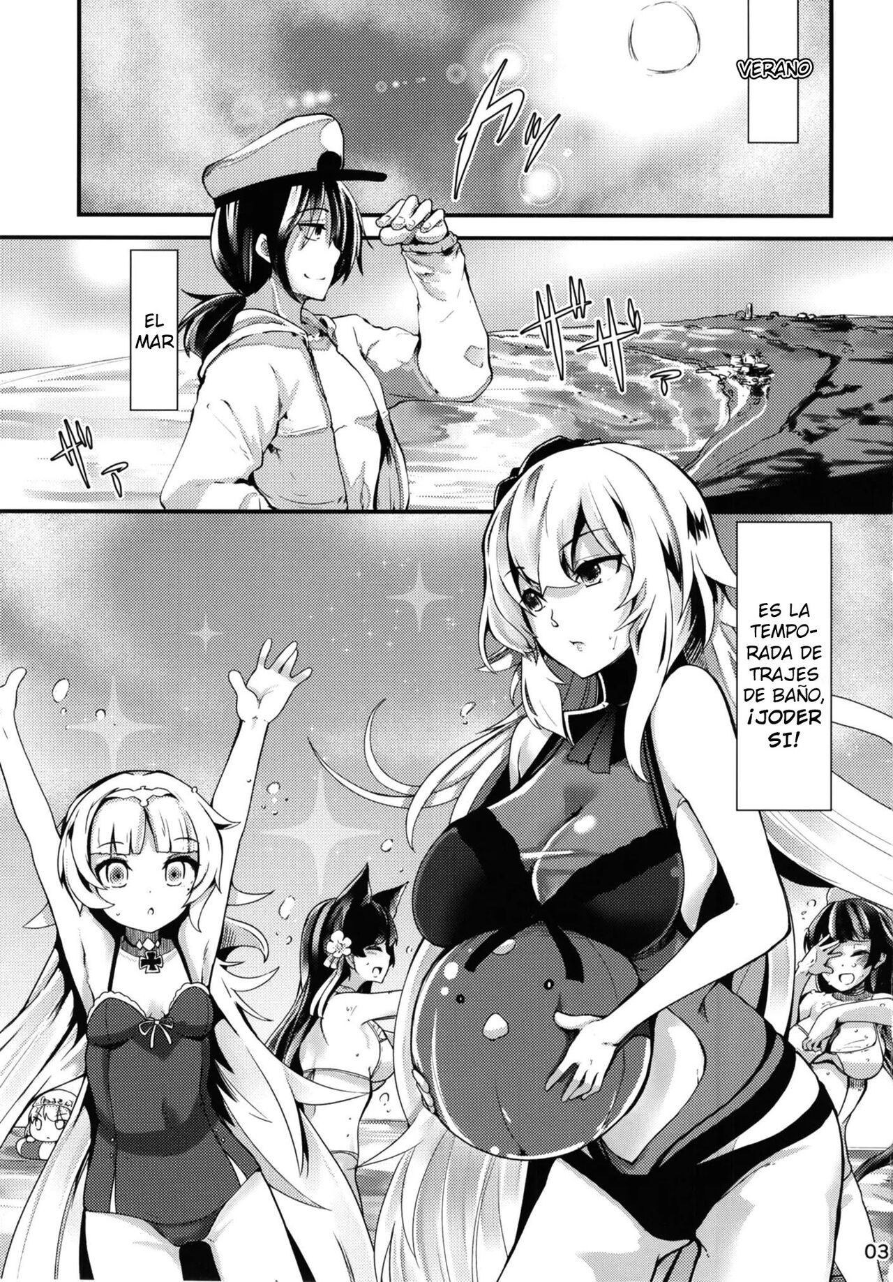 [Sanzoku no Uta (Takara Akihito)] Natsu no Nikupuni (Azur Lane) [Spanish] [Olimpo no fansub] [Digital] Bildnummer 2