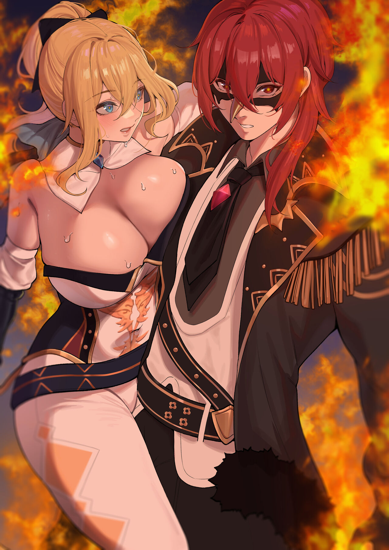 [KeinV] ディルック & ジン（迪卢克 & 琴） (原神) [無修正] Bildnummer 1