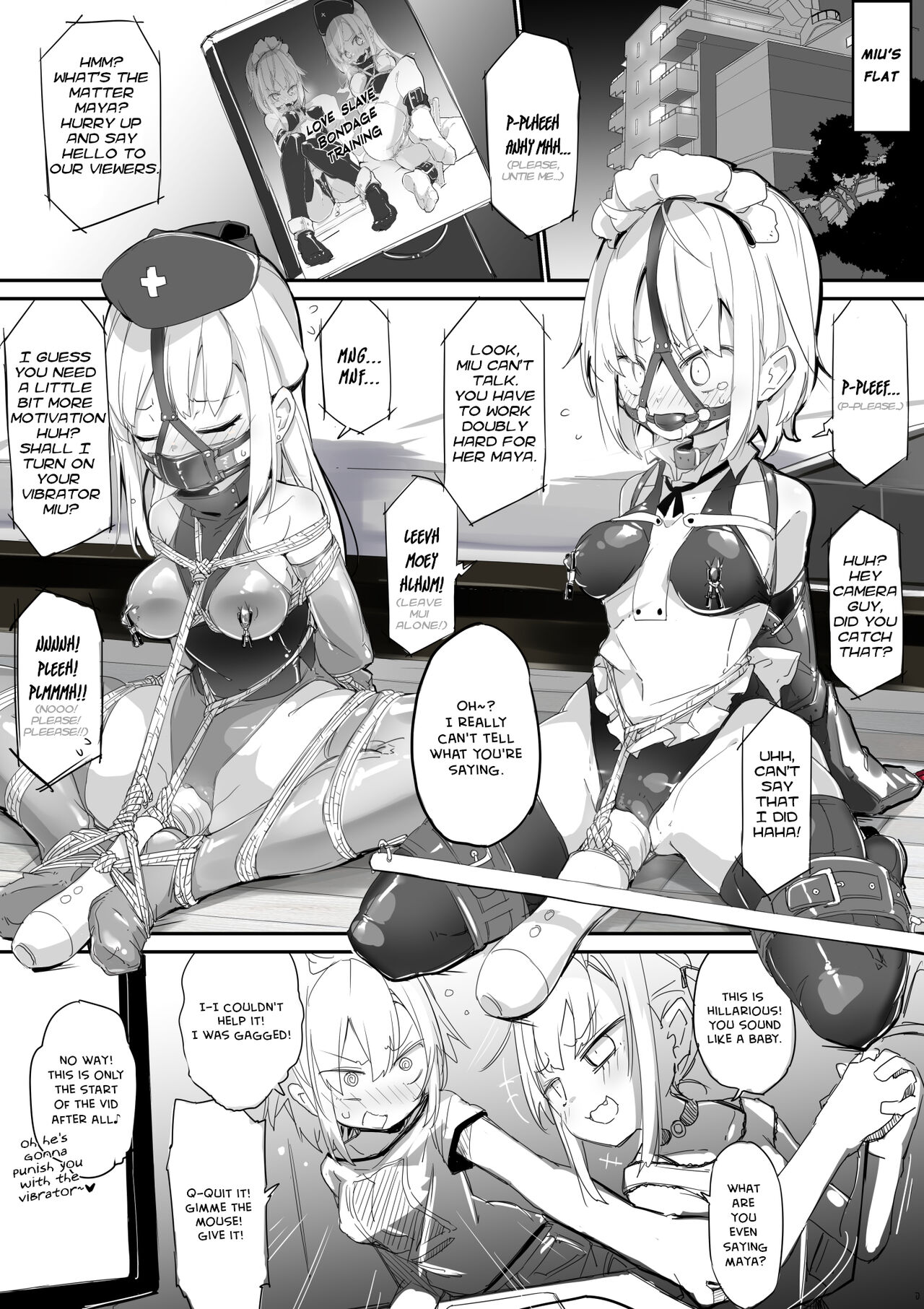 [ura_macoto] The Shut Up Shoot (Shy forced gag talk torture) [English] image number 21