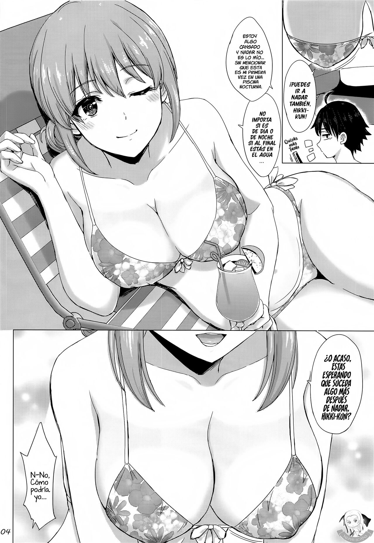 [studio A (Inanaki Shiki)] Jounetsuteki na Natsu no Resort o Yuigahama Oyako to. - Un Apasionante Resort de Verano con un Par de Yuigahamas. (Yahari Ore no Seishun Love Come wa Machigatteiru.) [Spanish] [El Tio Nephi] [2022-11-05] 画像番号 3