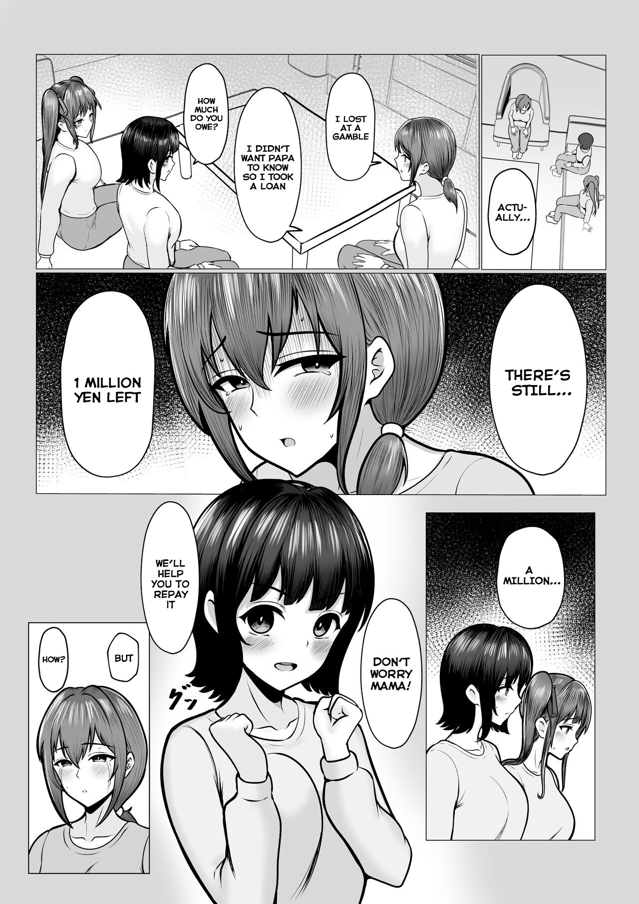 [Nekomimi to Kuro Mask (cielo)] Watashi-tachi JK Shimai wa Mama to Issho ni Papakatsu Shitemasu [English] [Tomoshibi] [SquigglesJP] 20eme image