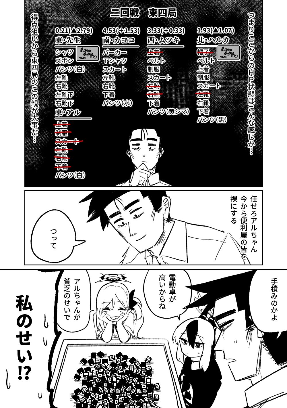 [Asahina Yoshitosi] 便利屋６８脱衣麻雀 01 | 便利屋６８脫衣麻將（其之一） (Blue Archive) [Chinese, Japanese] numero di immagine  29