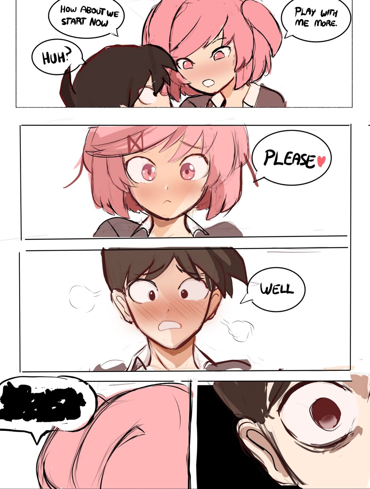 【rak_fork/ddlc/夏树/R18 comic】Play with me imagen número 20