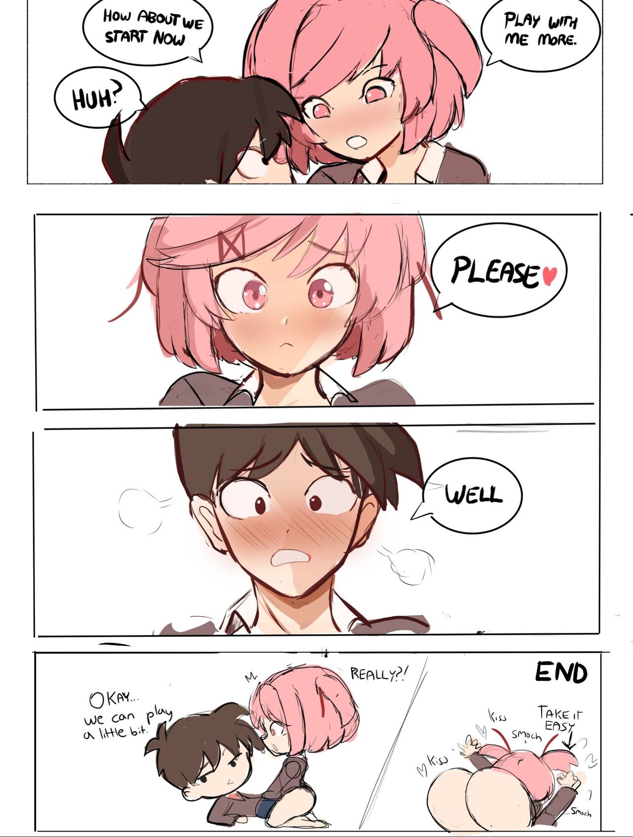 【rak_fork/ddlc/夏树/R18 comic】Play with me imagen número 21