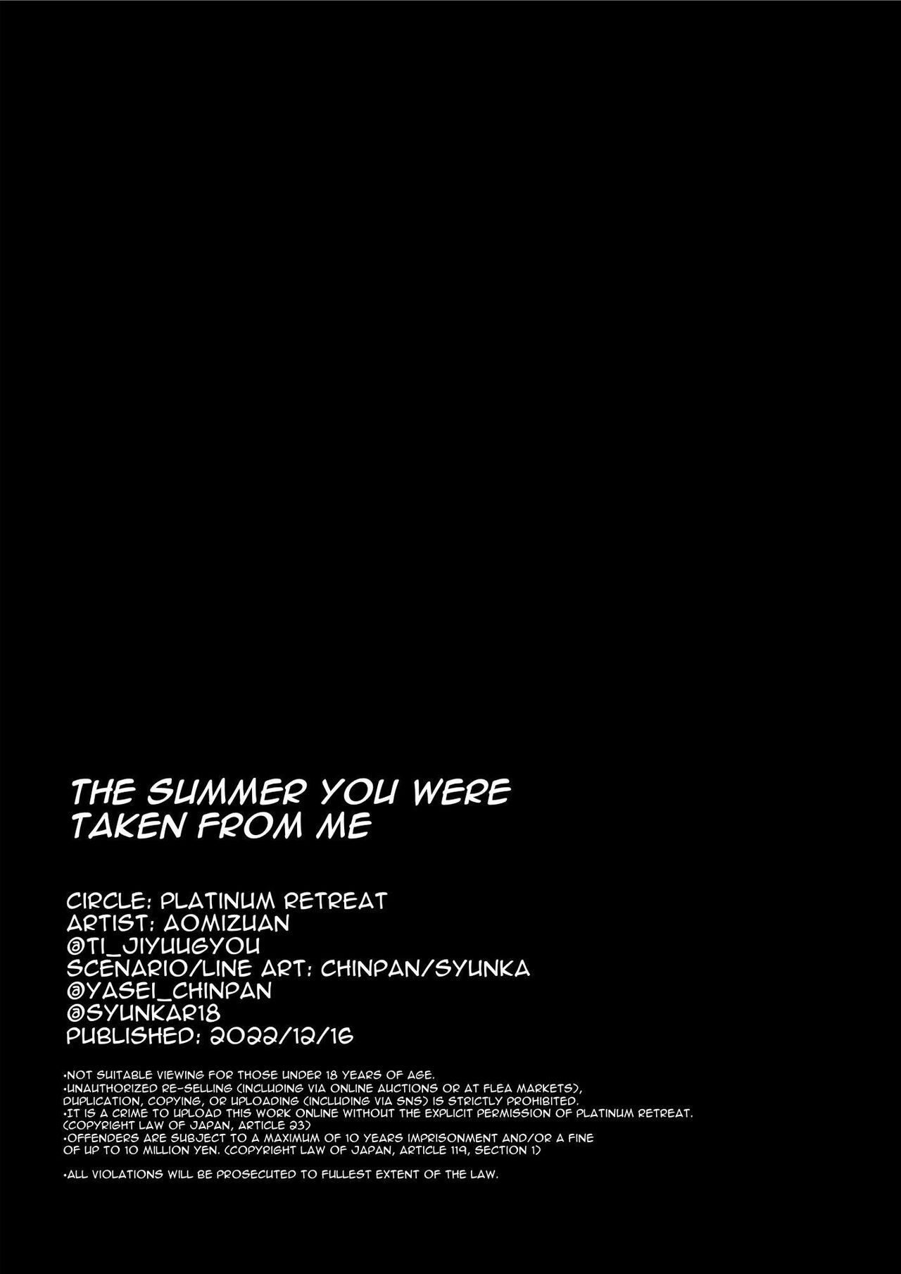 [Shiroganean (Chinpan)] Kimi ga Torareta Natsu | That Summer You Were Taken [English] [Darg777 Translations] [Digital] image number 79