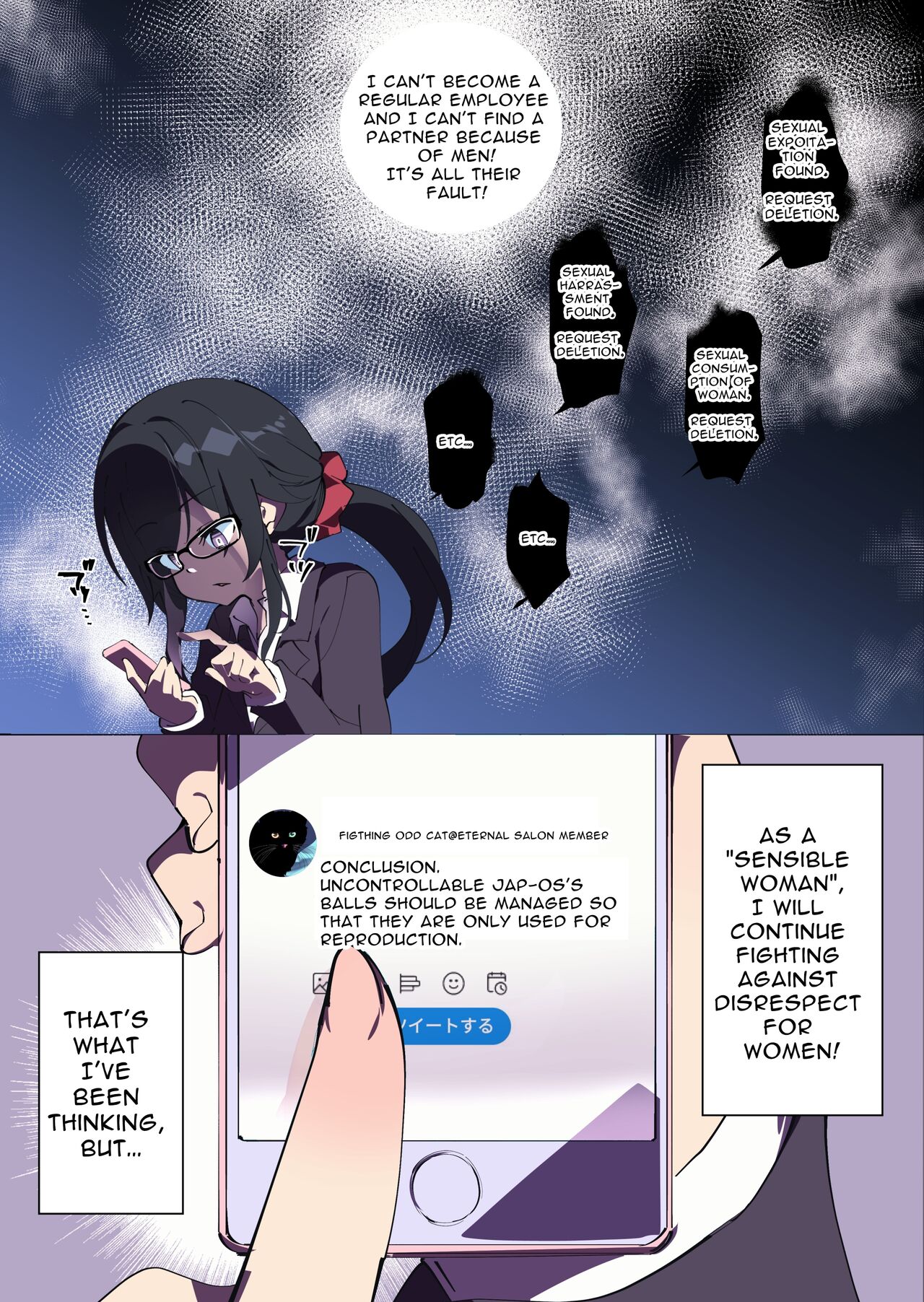 [A-WALKs (Fujishima Sei1go)] Otokogirai o Kojiraseta Onna ni Chinko Hayashite Mita Kekka | I Grew Some Dicks on those Man-hating Girls [English] [Solid Rose] Bildnummer 8