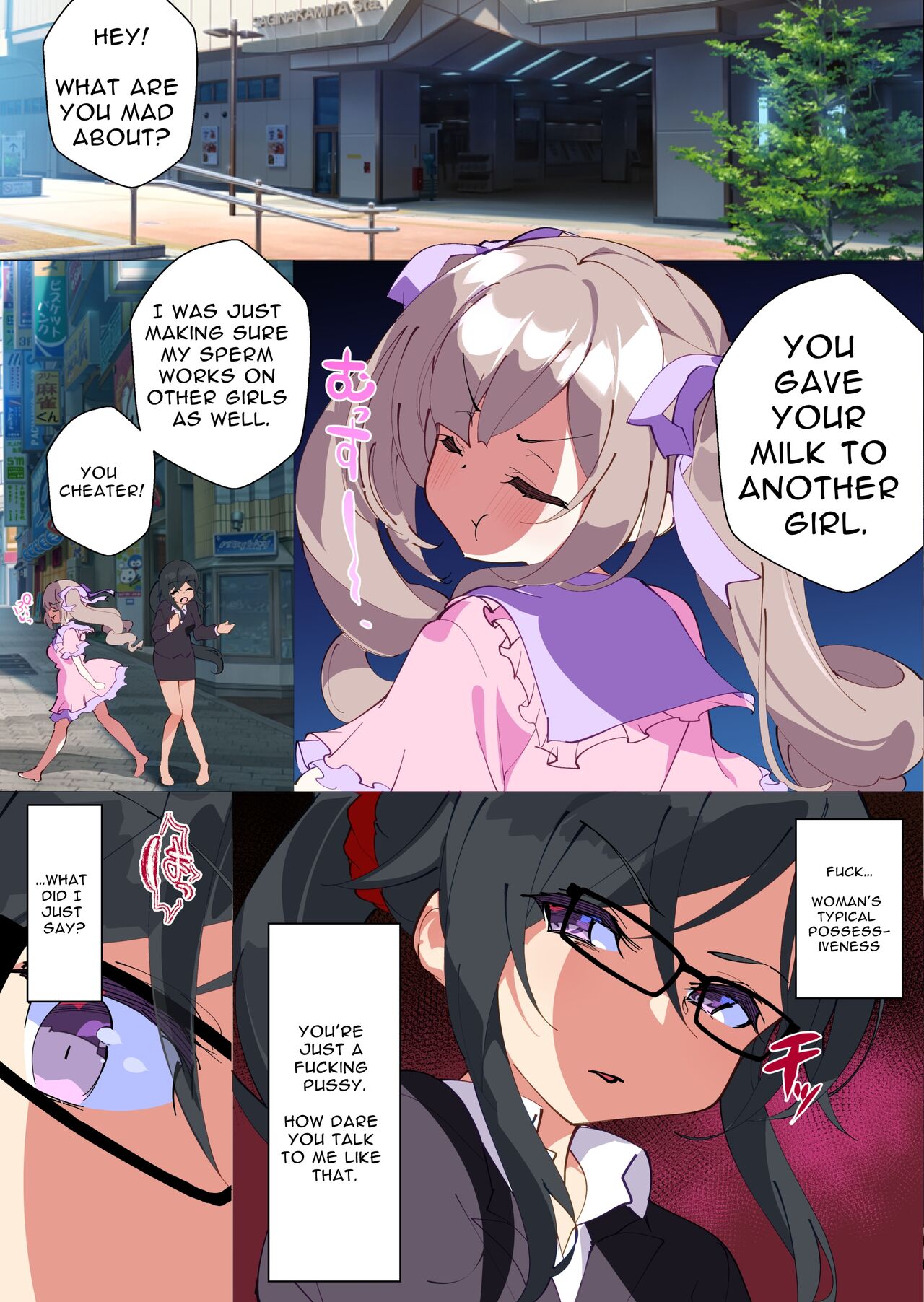 [A-WALKs (Fujishima Sei1go)] Otokogirai o Kojiraseta Onna ni Chinko Hayashite Mita Kekka | I Grew Some Dicks on those Man-hating Girls [English] [Solid Rose] Bildnummer 40