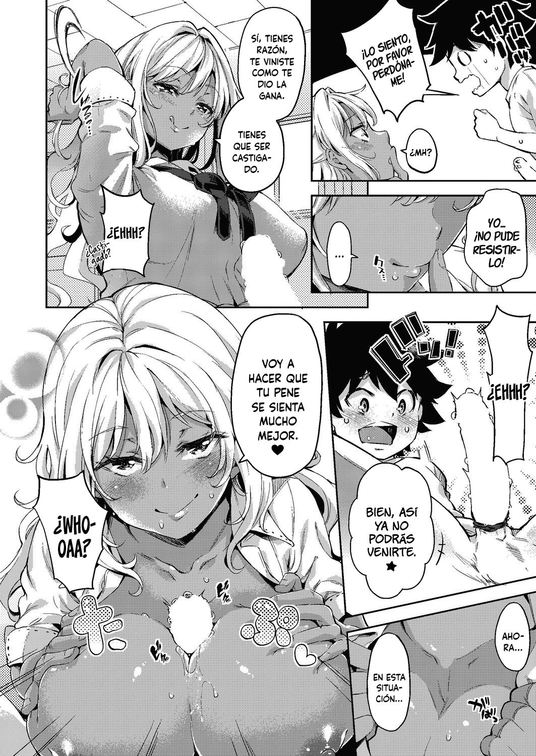 [Musenmai] Doutei Ochinchin ni Katenakatta Kuro Gal | La Gal que no pudo vencer a un pene virgen (COMIC AUN 2019-06) [Spanish] [SketNatsu + Shirosaki] [Digital] imagen número 12